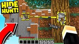 we made a genius Minecraft Base with a SECRET door! - Hide Or Hunt #1