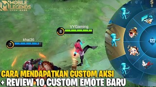 REVIEW 10 CUSTOM AKSI BARU & CARA MENDAPATKAN NYA - MOBILE LEGENDS
