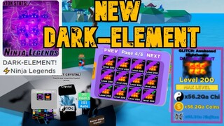 I GOT NEW DARK-ELEMENT PET ⚡Ninja Legends NEW UPDATE