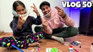 Slime Challenge With My Sister 😍