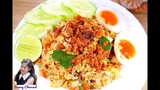ข้าวผัดน้ำพริกแคปหมู : Fried Rice with Pork Crackling Chili Paste l Sunny Thai Food