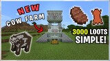 NEW Cow Farm Tutorial Minecraft Bedrock 1.18