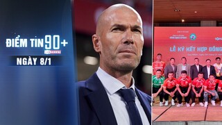 Điểm tin 90+ ngày 8/1 | Zidane tới PSG thay Pochettino?; Topenland Bình Định ra mắt 12 tân binh