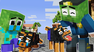 Monster School ชีวิตประจำวันของสุนัขฉลาดแต่กลับหัวกลับหาง - Minecraft Animation