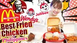Which Brand is the BEST FRIED CHICKEN? Japanese girl judges Filipino FRIED CHICKEN!