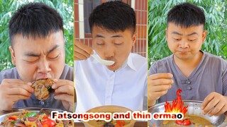 Songsong and Ermao Eat Chicken Competition ||ASMR