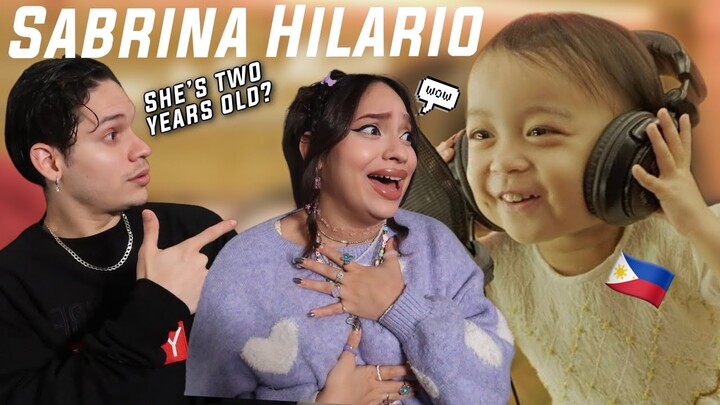 Waleska & Efra react to SARINA HILARIO TWO YEAR OLD SINGING FLY ME TO THE MOON