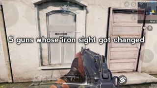 5 guns whose iron sight got changed in CODM