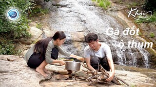 Gà đốt ô thum trong rừng - Khói Lam Chiều #45 | The grilled chicken at O Thum Lake in the forest