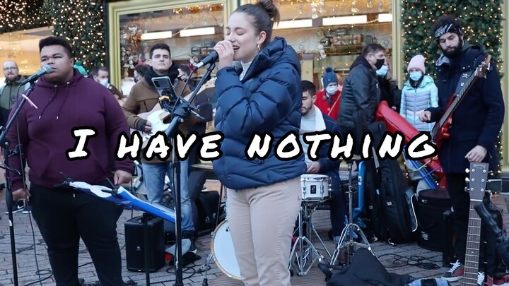 Allie Sherlock singing Whitney Houston's I have nothing on street