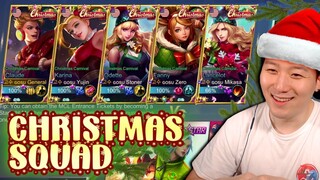 Christmas skin team with Gosu members in MCL | Mobile Legends