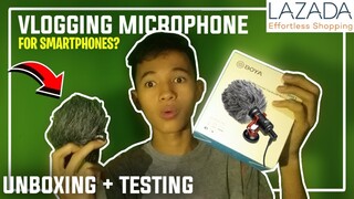 UNBOXING + TESTING | VLOGGING MICROPHONE | BOYA BY-MM1