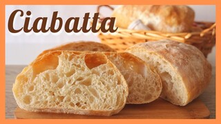 ขนมปังเซียบัตต้า | Ciabatta  ขนมปังไม่ต้องนวด   ใช้แค่ แป้ง, น้ำ, เกลือ และยีสต์  กรอบนอก นุ่มใน