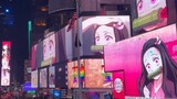 Episode terakhir "Kimetsu no Yaiba" Musim 3 ditayangkan langsung di Times Square, New York, produksi