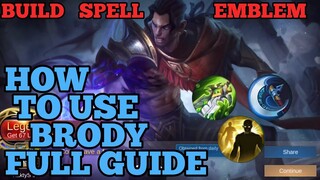 How to use Brody guide & best build mobile legends ml 2021