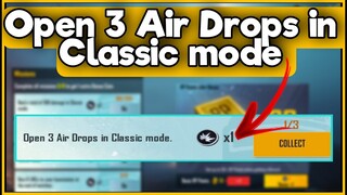 Open 3 Air Drops in Classic mode | Bonus RP Point New Event BGMI