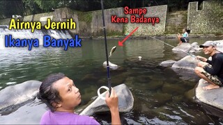 ASYIKNYA.. Mancing di Sungai Jernih BANYAK IKANYA!!