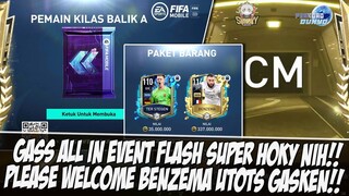 HOKY PARAH!! GACHA ALL IN PACK FLASH BACK & KLAIM BENZEMA UTOTS FIFA MOBILE | FIFA MOBILE INDONESIA