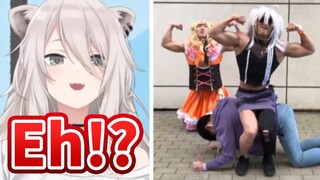 Botan reacts to Buff Shishiron and Nenechi Cosplayers [Hololive/Eng sub]