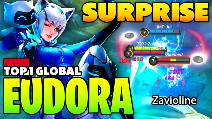 Surprise! Top 1 Eudora Combo That Shocks Enemy | Top 1 Global Eudora Gameplay ~ Mobile Legends