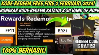 KODE REDEEM FREE FIRE TERBARU 2 FEBRUARI 2024 HARI INI | KODE REDEEM FF TERBARU 2 FEBRUARI 2024