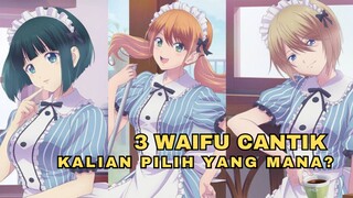 tiga waifu cantik & imut, kalian pilih yang mana?