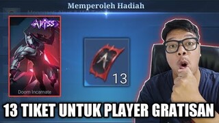 13 TIKET UNTUK PLAYER GRATISAN !! EVENT TERBARU SKIN MOSKOV ABYSS ! FORBODING SHADOW