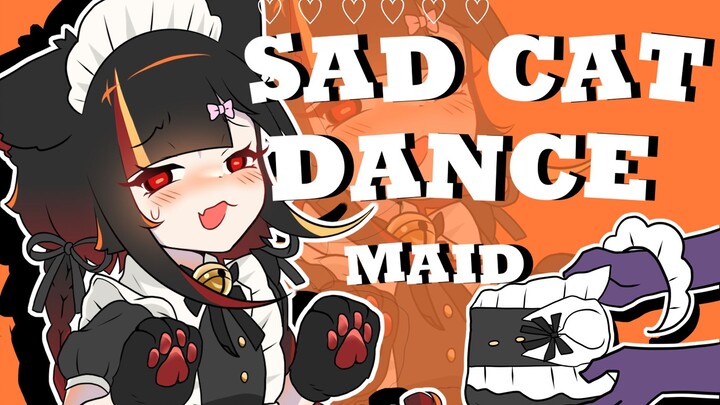 稍微有点涩的女仆猫猫？🎃maid sad cat dance🎃|四时pumpkin女仆南瓜猫猫舞-横版