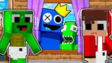 RAINBOW FRIENDS in the WINDOW vs Mikey & JJ - Minecraft gameplay by Mikey and JJ (Maizen Parody)