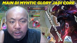 KALIAN LIAT NI GUE MAIN DI MYTHIC GLORY JADI CORE !!! HANZO AKU LANGSUNG KELUAR NI GES !!!