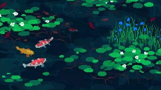 koi fish pond pixel moewalls