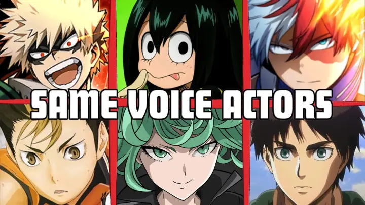 My Hero Academia All Characters Japanese Dub Voice Actors Seiyuu Same Anime Characters