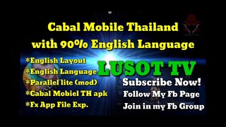 How to Download Cabal Mobile Thailand with 90% English Language Latest Jan.21, 2021