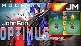 MLBBxTRANSFORMER - Mod TFM Skin Johnson x Optimus Prime & 2 Emote Full Âm Thanh Hiệu Ứng  |JinMoba