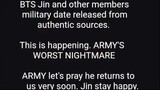 Important- BTS Jin and other members military service date released