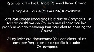 Ryan Serhant Course The Ultimate Personal Brand download