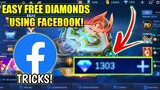 NEW TRICKS FREE DIAMONDS USING FACEBOOK ONLY MOBILE LEGENDS LIMITED TIME ONLY HURRY UP!
