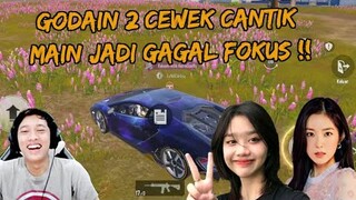 PRANK GODAIN 2 CEWEK CANTIK SEKALIGUS , SUARANYA IMUT BANGET MAIN JADI GAGAL FOKUS !! - PUBG MOBILE