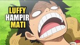 Luffy hampir Mati karena makan ikanbyang beracun