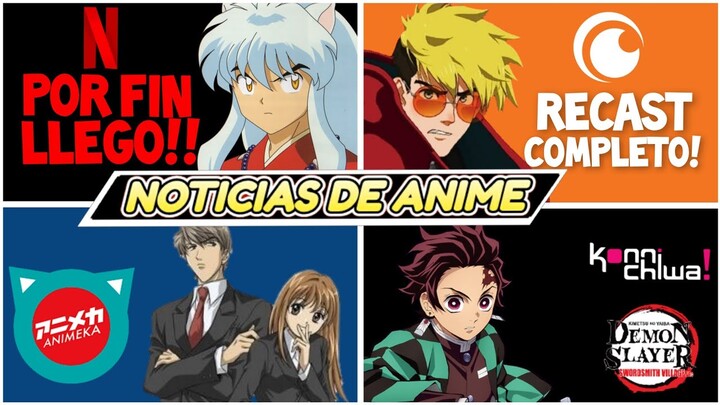 NOTICIAS DE ANIME Y DOBLAJE | INUYASHA LLEGÓ A NETFLIX, RECAST EN TRIGUN Y MÁS!! | RAVEN VIDEOS