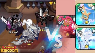 Father and Son + Tea Knight vs. Hollyberry + Sea Fairy + Frost Queen Cookie