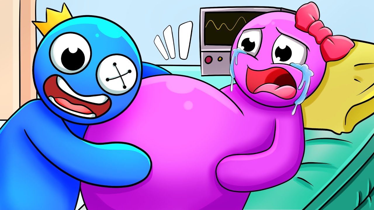 Pink & Blue Has A Baby?! - Happy Family Blue - Rainbow Friends Sad Story  Animation 