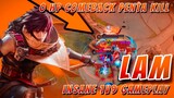 Lam Insane 1v9 Gameplay | 0 HP Comeback | Best Build | Honor of Kings | HoK