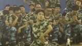 Who is dancing in the military training ground?