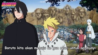 Sasuke Mengajak Boruto Kabur Dari Konoha Untuk Bersembunyi Dan Berlatih Di Tempat Itu