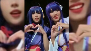 Raiden Shogun & Raiden Makoto twinsies fun Genshin Impact cosplay comedy montage ♡ Sister cosdate