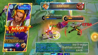 BRUNO 1% HP SOLO SAVAGE!! (TRY THIS ONE SHOT BUILD!) BRUNO BEST BUILD AND EMBLEM SET 2022 - MLBB