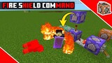 How to make a Fire Shield 🔥 🛡 in Minecraft Bedrock using Command Blocks