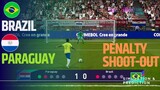 Penalty shootout ⚽ Brazil - Paraguay 🏆 AMERICA CUP 2024 | Video game simulation
