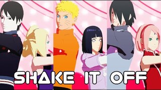 Shake It Off【NARUTO MMD】NARUHINA*SASUSAKU*SAIINO